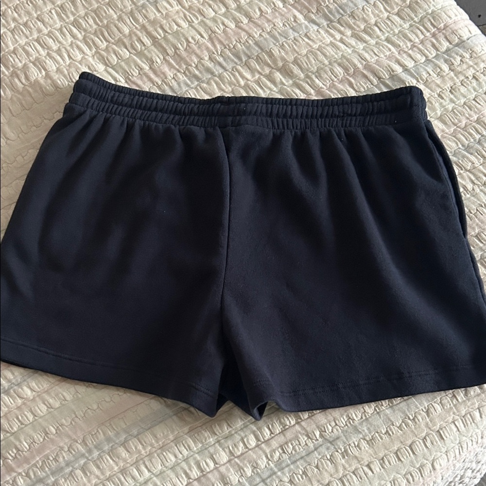 Peanuts Navy Athletic Women's Shorts with Pink Logo - Picture 5 of 6